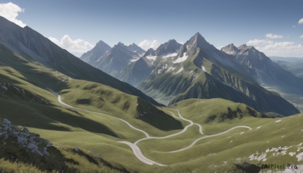 The allure of a landscape in a inviting day