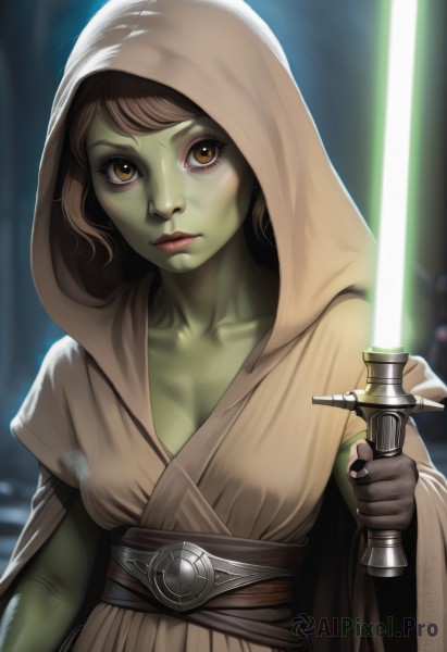 The beauty of a female set in a calm dynamic scene