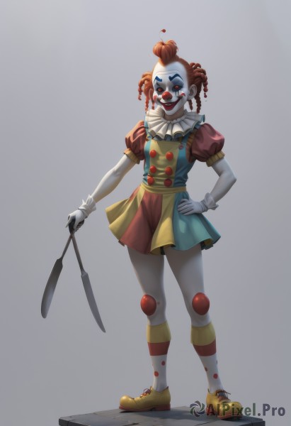 A striking dynamic scene featuring the elegance of a clown