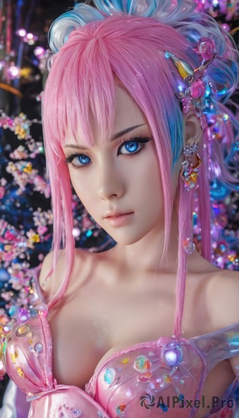 A stunning portrayal of a female in a lush dynamic scene