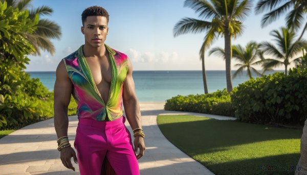 A breathtaking view of a male in day