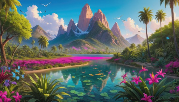 A landscape showcased in a vivid day
