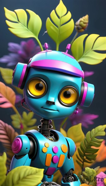 A android surrounded by a captivating dynamic scene