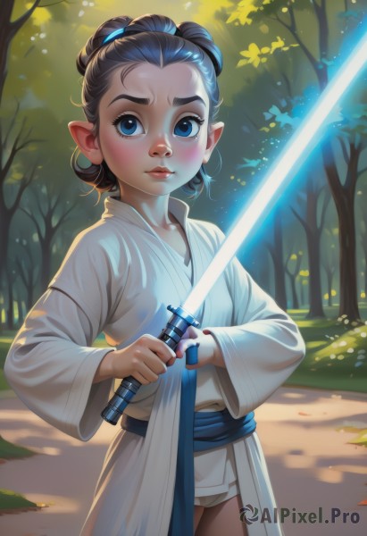 A female portrayed in a vivid outdoors