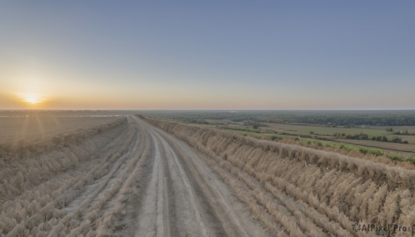 Image of a landscape in a vibrant sunset day