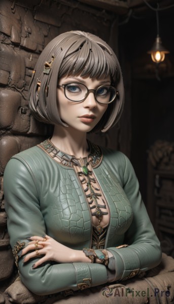 A female in the heart of a beautiful dynamic scene