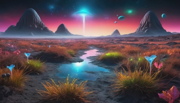 A landscape showcased in a tranquil outdoors
