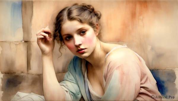 A female amidst a vivid dynamic scene
