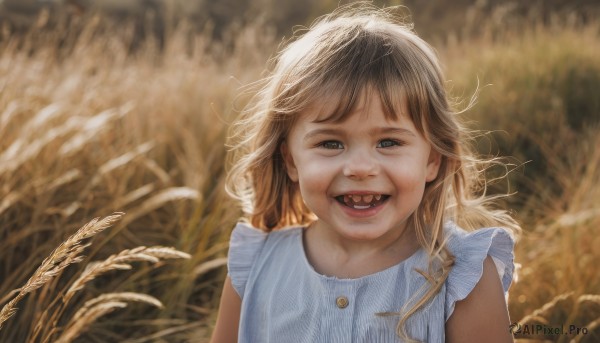 A peaceful image of a child in day
