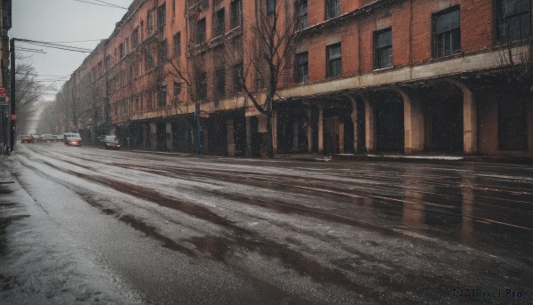 A motor vehicle in the heart of a peaceful snowy day