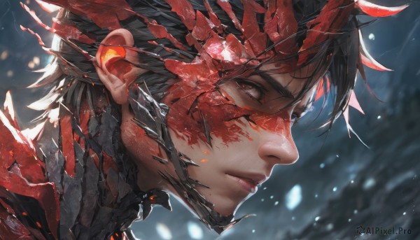 A stunning male within a vivid dynamic scene