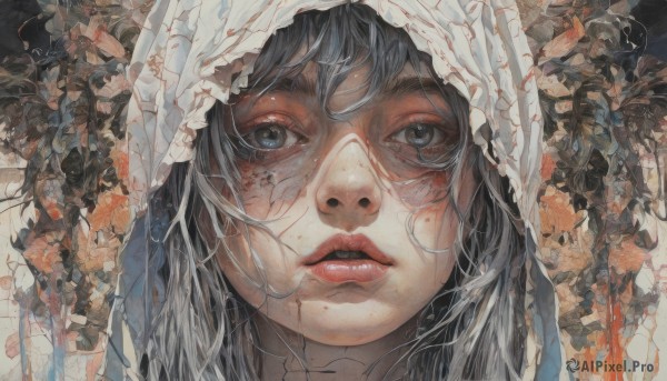 A female portrayed in a vivid dynamic scene