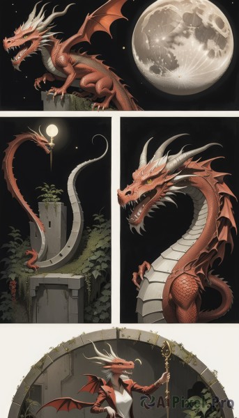 The allure of a monster in a majestic night sky
