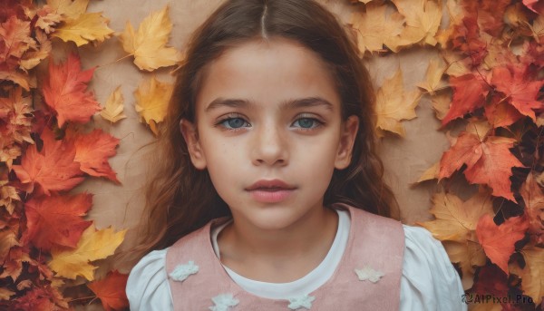 A child in a picturesque autumn