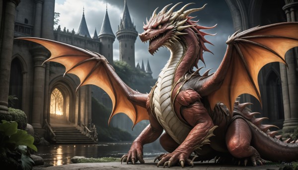 A captivating monster within fiery day