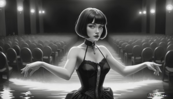 A captivating female within dynamic scene