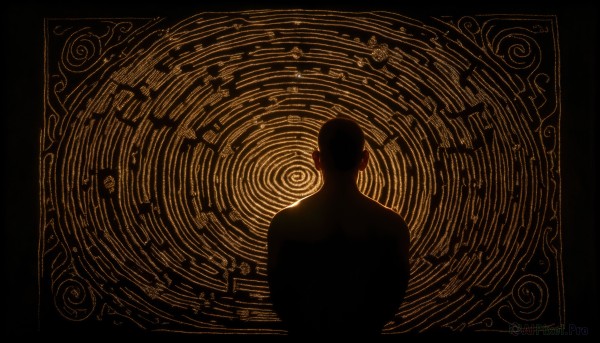 The serene presence of a male in a breathtaking dynamic scene