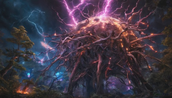 The allure of a lightning in a inviting outdoors