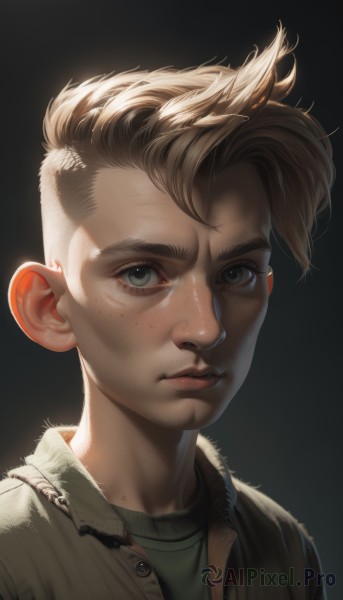 A unique view of a male in dynamic scene