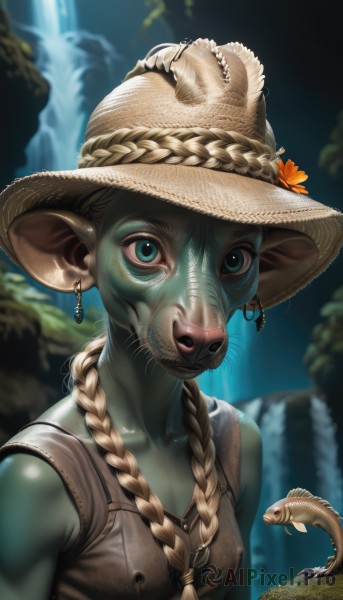 The charm of a female in a tranquil outdoors