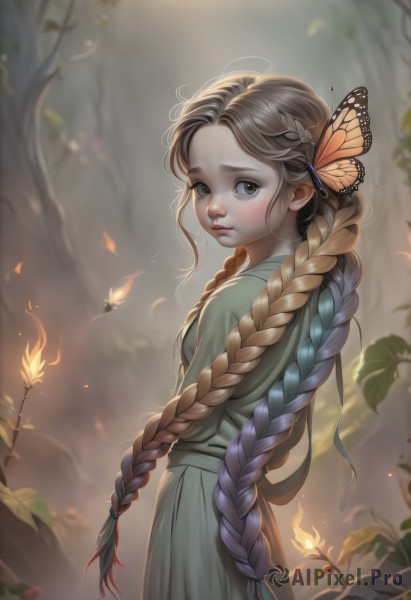 The majestic beauty of a butterfly set within a calm fiery outdoors