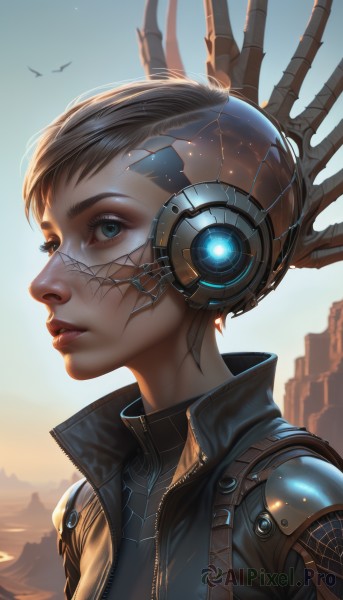 The allure of a cyborg in a inviting day