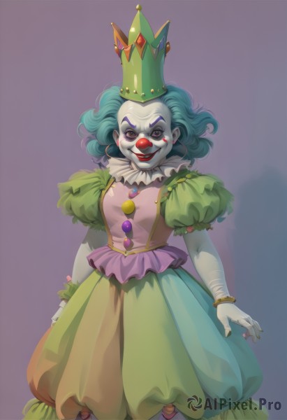 The timeless beauty of a clown in a picturesque dynamic scene