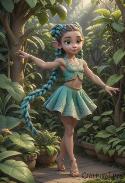 The serene presence of a child in a lush day