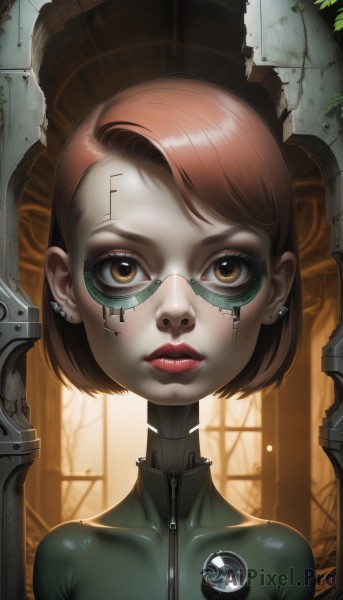 A cyborg showcased in a tranquil dynamic scene