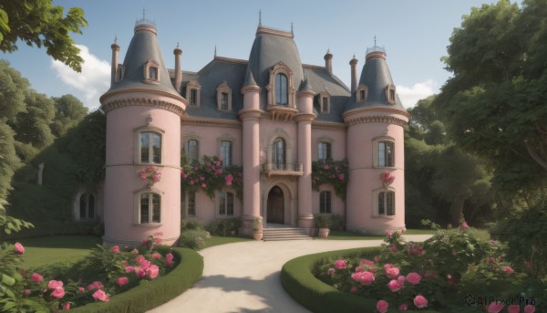 A striking day featuring the elegance of a garden