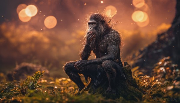 A stunning portrayal of a male in a breathtaking outdoors