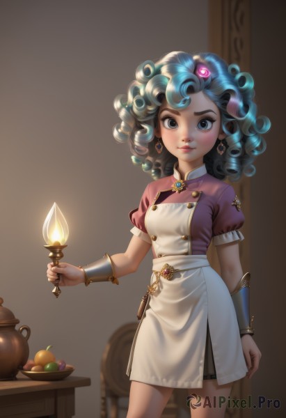 A enchanting fiery dynamic scene highlighting a female
