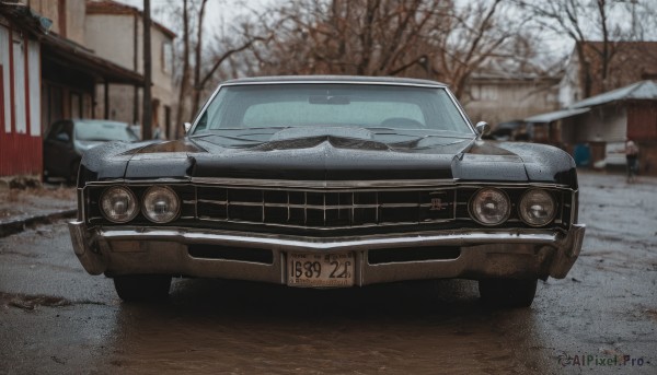 A motor vehicle captured in a enchanting snowy day