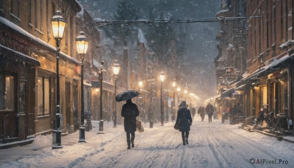 The allure of a female in a dynamic snowy outdoors