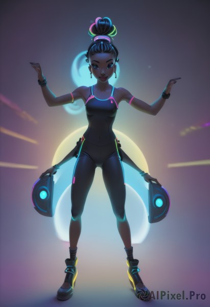 A cyborg in a serene dynamic scene