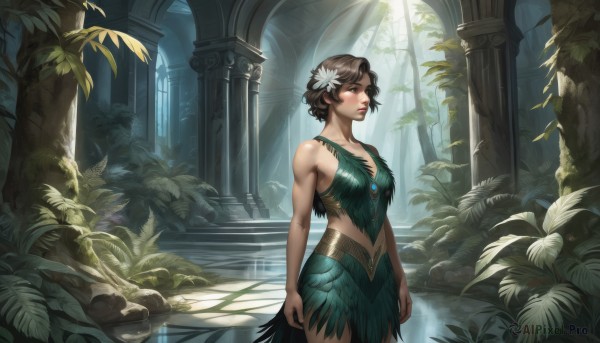 A female surrounded by a captivating sunlight