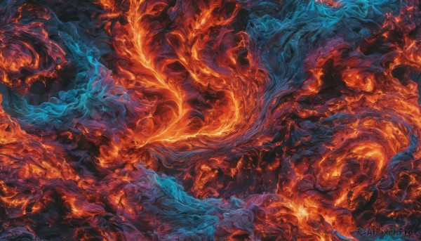 A unique subject in the heart of a beautiful fiery scenery