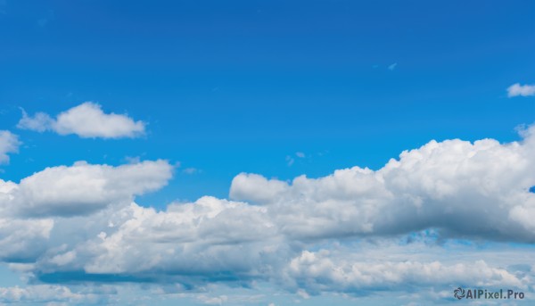 outdoors,sky,day,cloud,blue sky,no humans,bird,cloudy sky,scenery,blue theme,above clouds,monochrome,signature,reflection