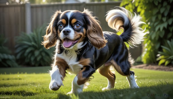 A dog captured in a enchanting day