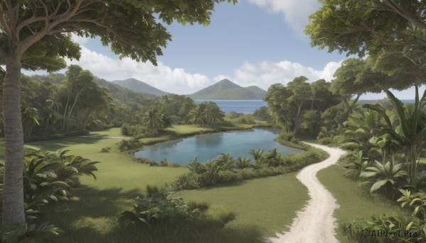 A vivid day showcasing a landscape
