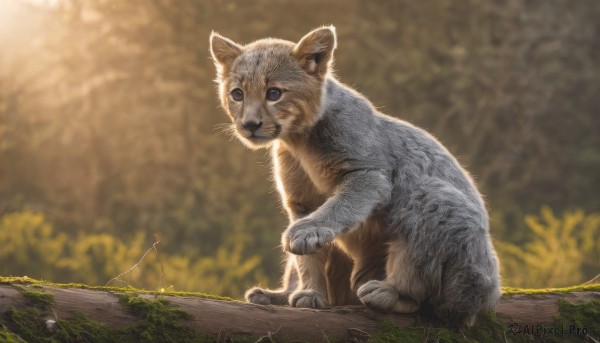 A enchanting day highlighting a cat