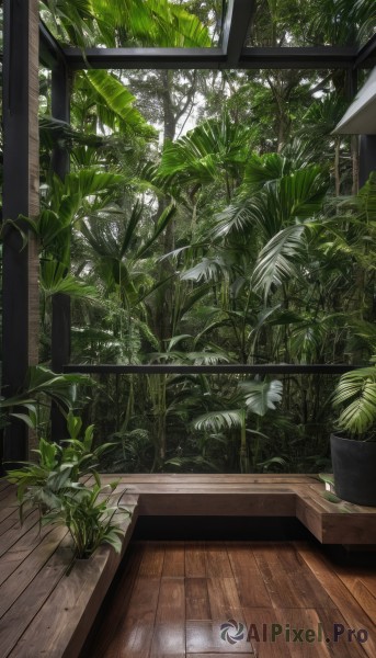 The serene presence of a indoors in a lush day