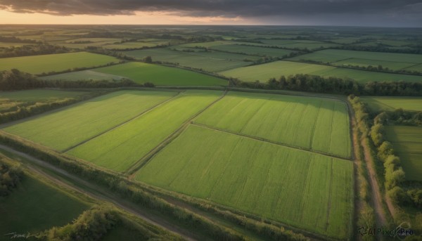 The charm of a landscape in a scenic sunset outdoors