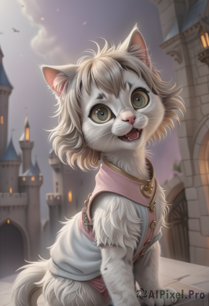 The majestic beauty of a cat set within a dynamic outdoors