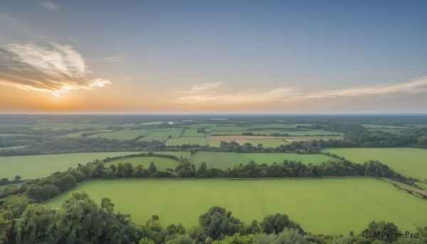 Sunset day brought to life with a dynamic landscape