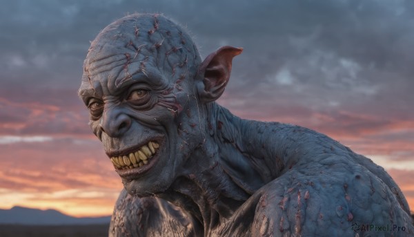 A glimpse of a male in a picturesque sunset outdoors
