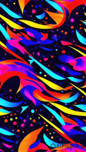 A abstract portrayed in a vivid background