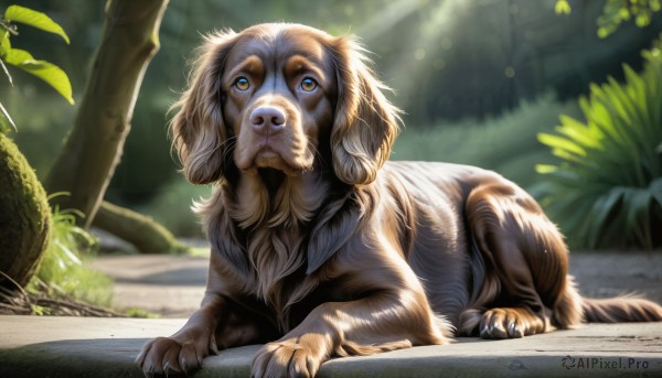 An iconic dog framed by a inviting day