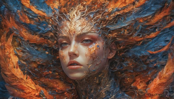 A striking dynamic scene featuring the elegance of a female
