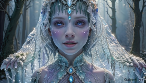 A idyllic female within a vivid snowy outdoors